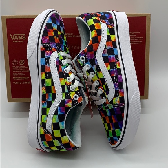 VANS COMFYCUSH OLD SKOOL Tie-Dye CHECKERBOARD WMNS - Picture 16 of 16